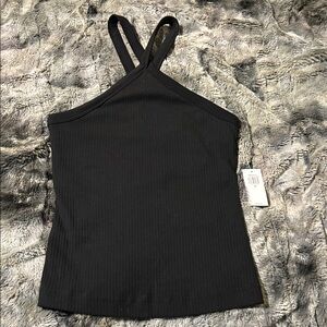 Black Ribbed Women's old navy top xs